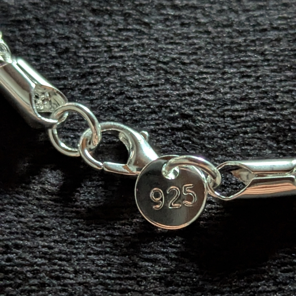 Sterling Silver 925 Chain Bracelet 4mm Women - Picture 3 of 7